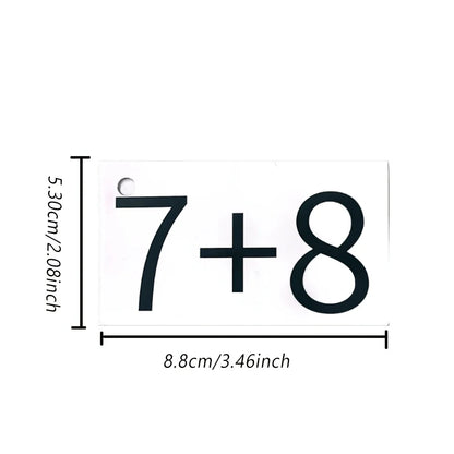 Addition & Subtraction Math Cards - 132-Piece Mental Arithmetic Learning Set for Kids