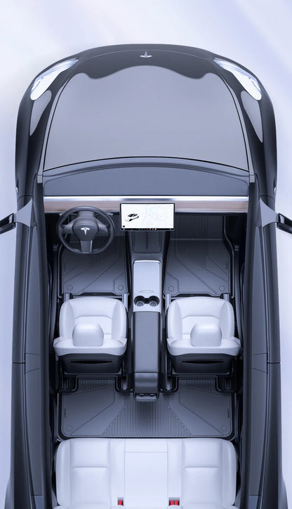 YZ Floor Mats for Tesla Model 3/Y 2021-2023 — Waterproof, Non-Slip TPE Car Accessories