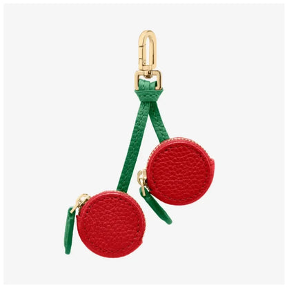 Mini Cherry & Strawberry Coin Purse – Cute PU Leather Keychain Bag for Earphones and Small Storage, Korean Style