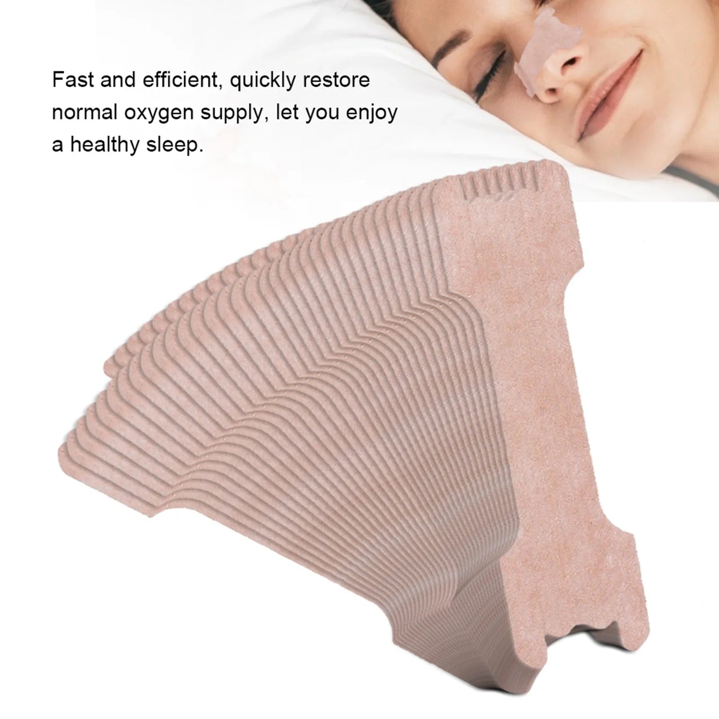 100PCS Nasal Strips for Snoring – Breath Aid Nose Patches for Better Sleep and Easier Breathing