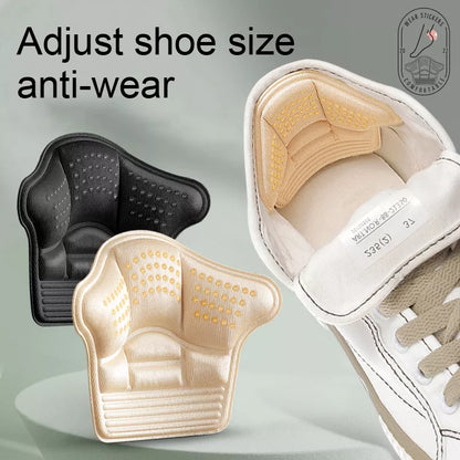 Heel Stickers and Protectors - Sneaker Insoles for Shrinking Size, Anti-Wear Feet Shoe Pads, High Heel Cushion Inserts with Adjustable Sizing