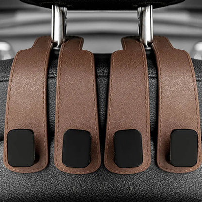 Car Headrest Hooks for Bags – Seat Back Organizer Holder Clips for Auto Storage and Fastening