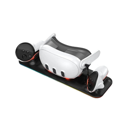 Charging Dock for Meta Quest 3 – Magnetic Charging Station for VR Headset & Controllers, Includes 2 Rechargeable Batteries