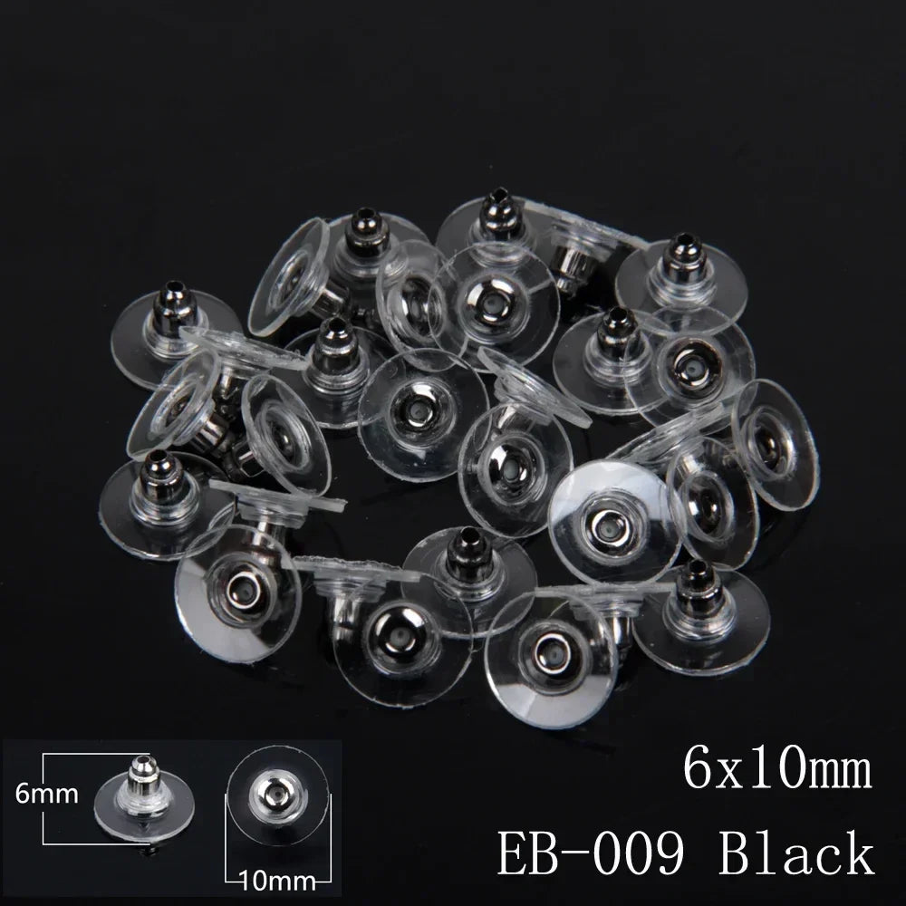 50–2000PCS Soft Silicone Earring Back Stoppers – Clear Rubber Stud Earring Safety Backs, DIY Jewelry Findings Accessories for Secure Fit