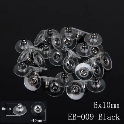 50–2000PCS Soft Silicone Earring Back Stoppers – Clear Rubber Stud Earring Safety Backs, DIY Jewelry Findings Accessories for Secure Fit
