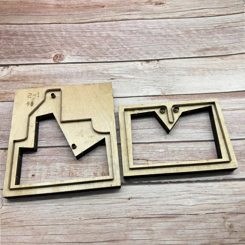 Steel Blade Wooden Die for Creative Card Bag Cutting – Clamshell Card Craft Tool