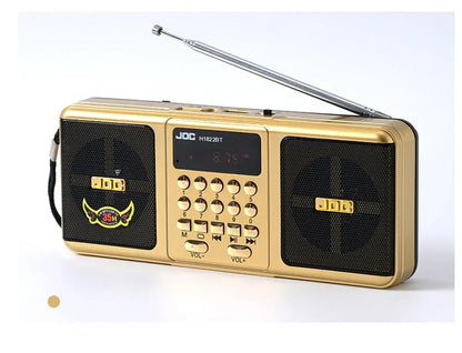 Portable Bluetooth FM Radio Speaker — Wireless Stereo with USB, TF Card & Rechargeable Battery