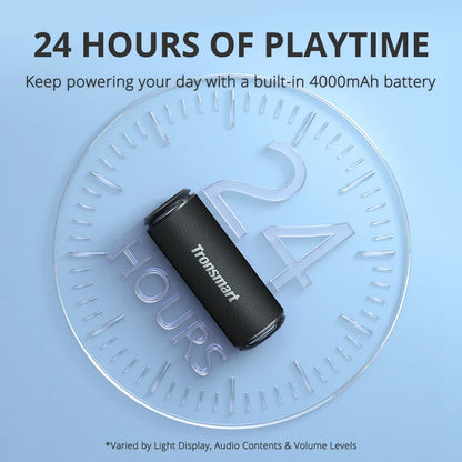 Tronsmart T7 Lite Bluetooth Speaker – Enhanced Bass, 24H Playtime, APP Control, IPX7 Waterproof Portable Speaker for Camping