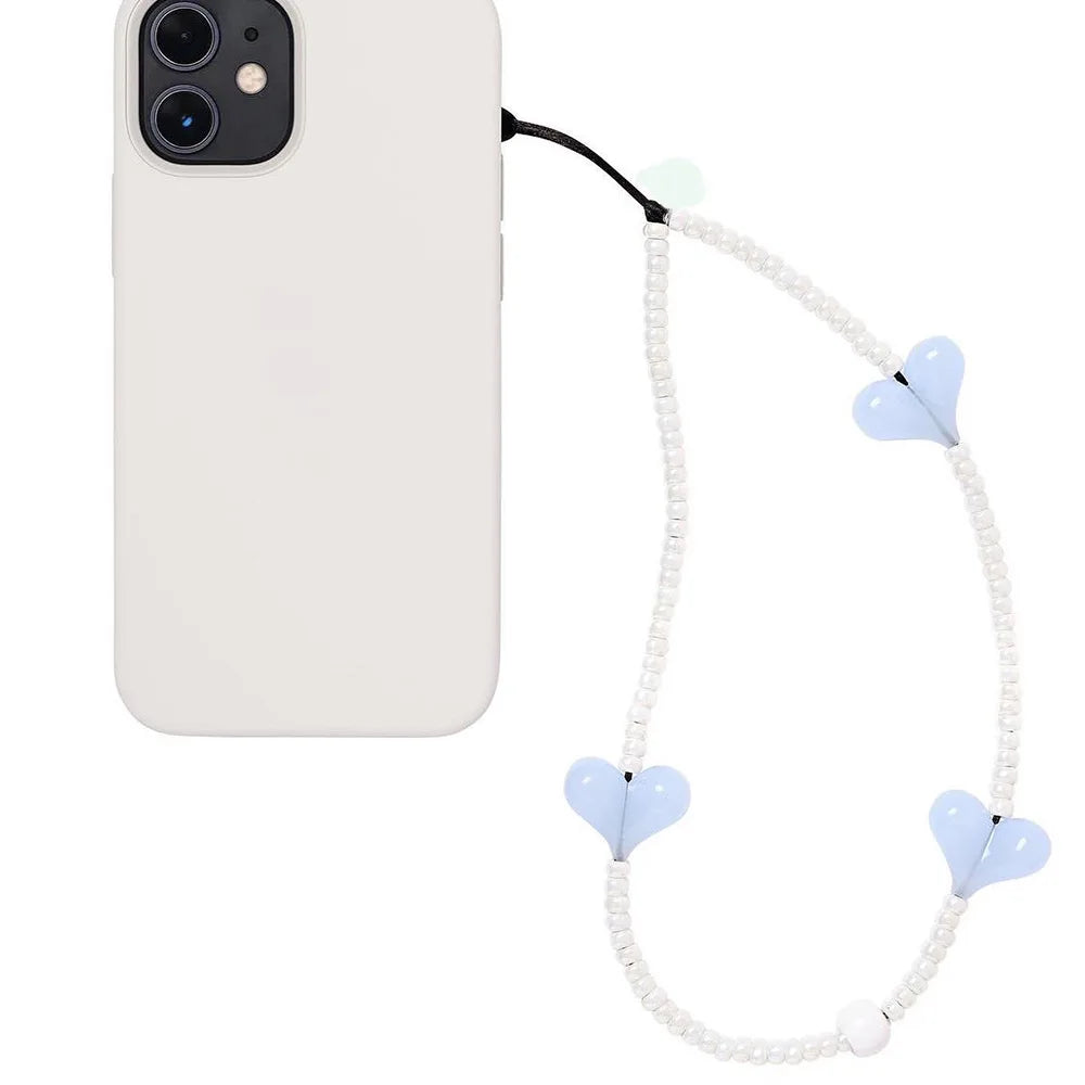 KKBEAD K-Pop Black Matte Bead Phone Charm with Pink Heart Strap –  Phone Chain Lanyard Jewelry Cellphone Accessories for Girls & Fans