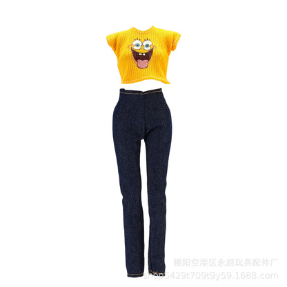 Fashion Doll Clothes for Barbie – Casual Dress, Pants & Trousers Outfit Accessories for Girls Gift Toy
