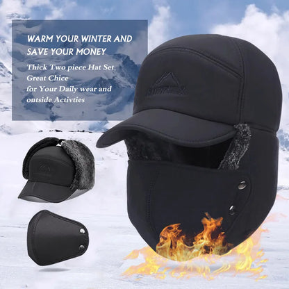 Winter Thickened Faux Fur Baseball Hat – Men’s & Women’s Skiing, Fishing, and Outdoor Cold Weather Hat