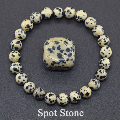 Natural 5A Lapis Lazuli Stone Bracelet - Elastic Healing Bead Jewelry Gift for Men & Women