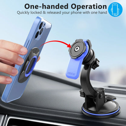 Car Phone Holder Mount Stand — Suction Cup & Air Vent Bracket for iPhone, Samsung, Xiaomi Smartphones
