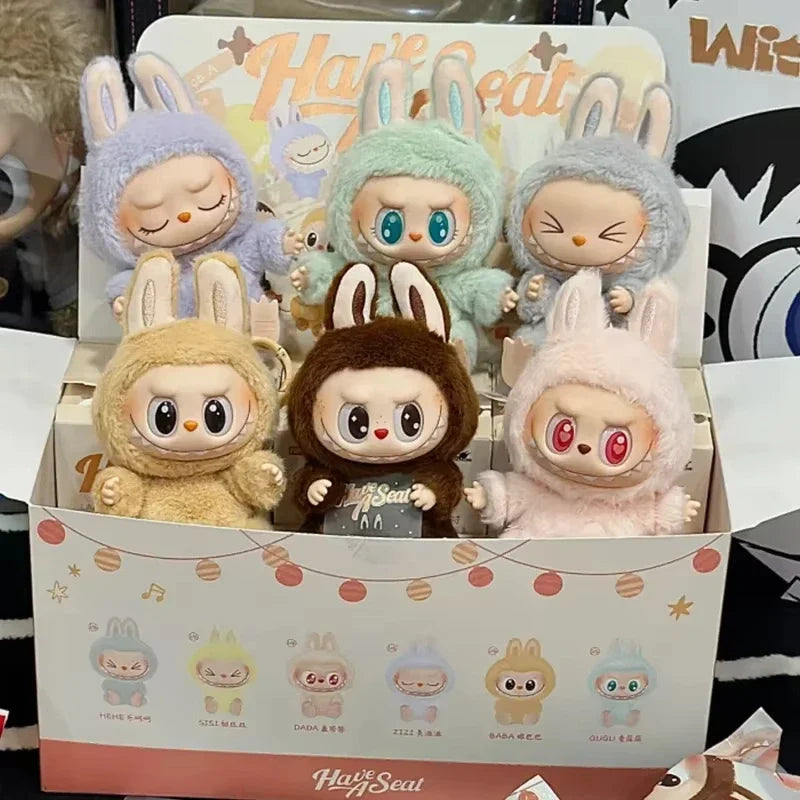 1:1 High-Quality Macaron 2nd The Monsters Labubu Vinyl Plush Blind Box - Sitting Party Doll, Decorative Surprise Gift