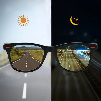 Night Vision Polarized Sunglasses – PC Frame Day & Night Driving Glasses for Men, Outdoor Sports