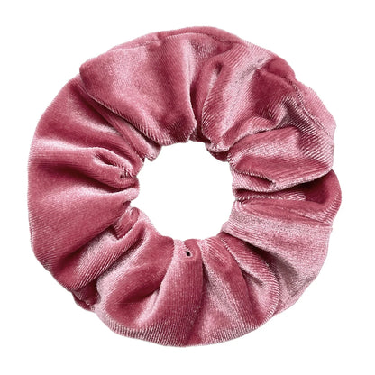 Vintage Velvet Hair Scrunchies for Women & Girls – Solid Color Ponytail Holder Elastic Hair Bands, Soft Fashion Hair Ties Accessories