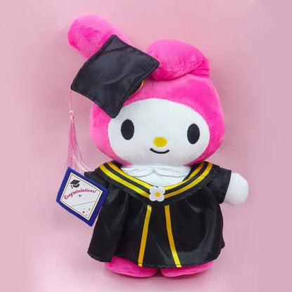 Anime Plush 25cm – Cinnamoroll, My Melody, Kuromi & Hello Kitty Kawaii Soft Stuffed Graduation Doll Gift