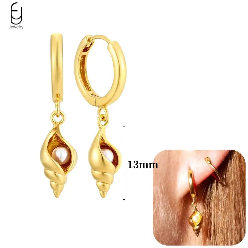 925 Sterling Silver Earrings for Women – Cute Starfish & Shrimp Pendant, Red Chili & Star Enamel Gold Fashion Jewelry