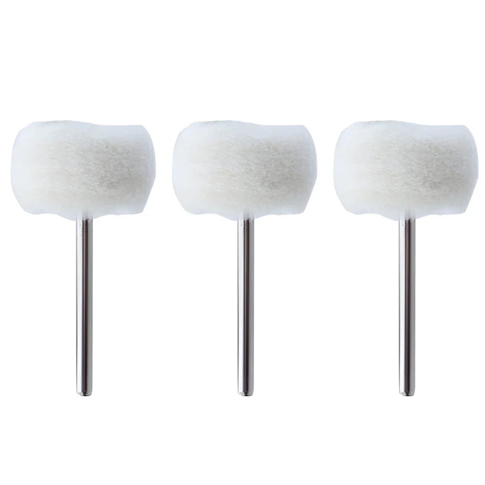 1-10pcs Mini 3mm Felt Polishing Brush – Sanding & Grinding Heads for Dremel Rotary Tool Jade Buffing