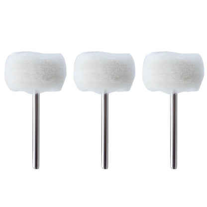 1-10pcs Mini 3mm Felt Polishing Brush – Sanding & Grinding Heads for Dremel Rotary Tool Jade Buffing