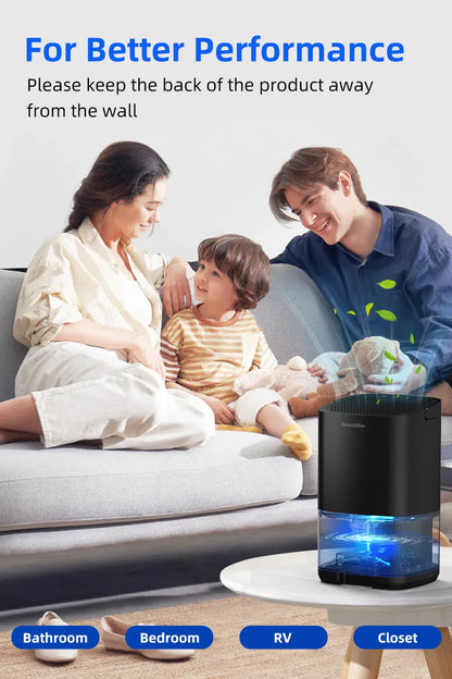 1000ml Portable Dehumidifier – Energy Efficient, Damp, Mold & Moisture Eliminator for Home, Office & RV
