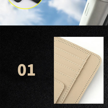 Car Visor Organizer – Multi-Pocket Pouch Bag for Cards, Glasses & Storage, Scratch-Resistant Auto Visor Holder for Car Interior
