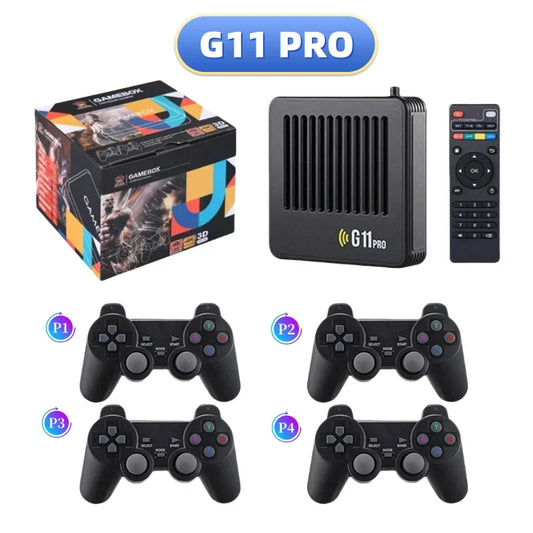 G11 Pro Retro Game Console 256GB – 60,000+ Built-in Games, 4K TV Game Stick with 2.4G Wireless Controllers (PS1/GBA)