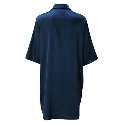 Women’s Silky Soft Long Sleeve Pajamas – Solid Color Sexy Nightshirt, Comfortable Home Sleepwear