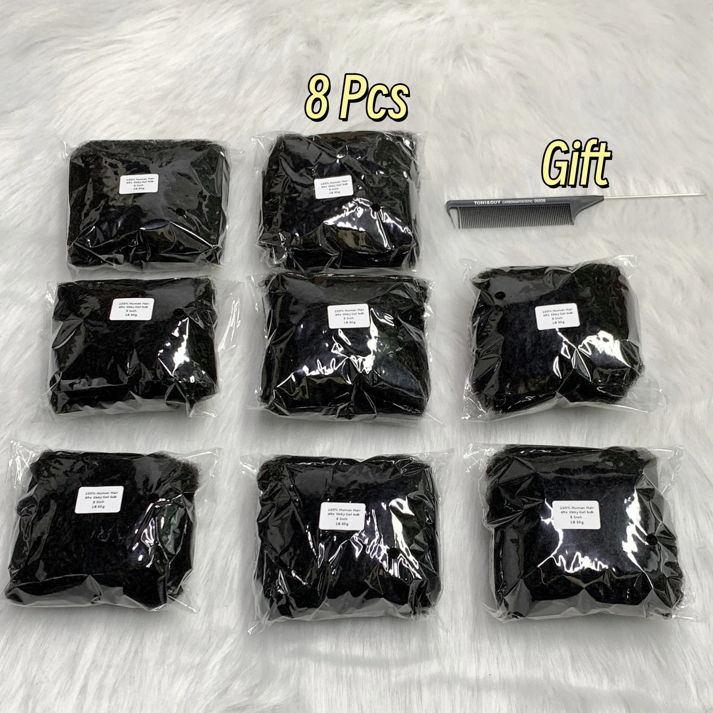 1Pc 30g Brazilian Afro Kinky Curly Remy Human Hair Bulk — No Weft Braiding Extensions for Locs & Braids