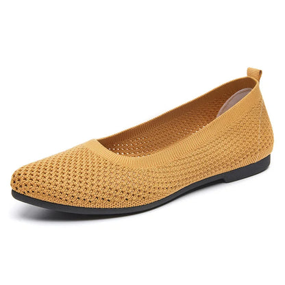 2025 Women’s Spring Breathable Mesh Flats – Comfortable Slip-On Casual Loafers with Lightweight Soft Sole