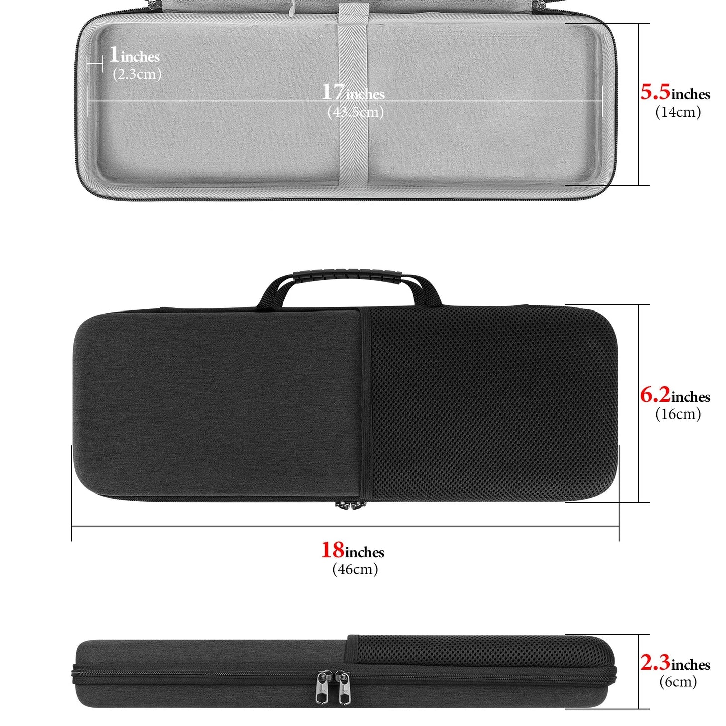 Geekria Keyboard & Mouse Combo Carrying Case – Protective Travel Bag for Logitech MK955 Signature Slim Wireless Keyboard & K950 Replacement Case