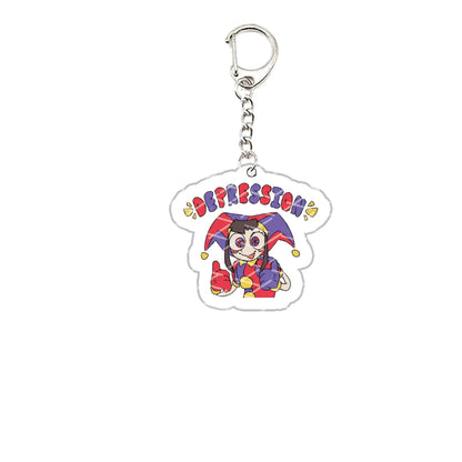 The Amazing Digital Circus Acrylic Keychain – Pomni, Jax, Ragatha, Gangle & Kinger Fan Gift Keyring for Bags & Accessories