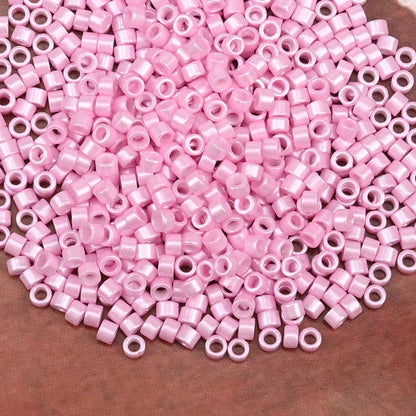 2.5mm Mini Glass Cylinder Beads – Antique Pearl Color Craft Beads for DIY Bracelets & Necklaces Jewelry Making Accessories