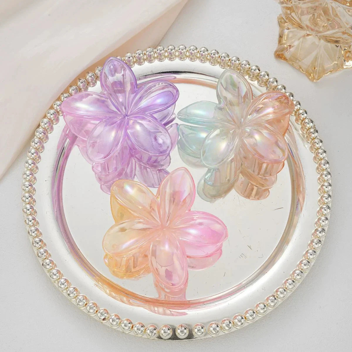 18Pcs Egg Flower Hair Clips | Gradient Candy Color Flowers, Shark Clips for Daily Ponytail Styling
