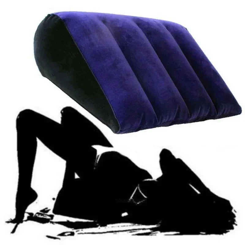 Inflatable Position Wedge Cushion – Love Intercourse Pillow for Couples – Air Triangular Cushion for 18 Adult / Sexual Support and Comfort