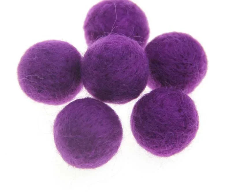 Round Wool Felt Balls - 20mm Mixed Color Pom Poms for DIY Crafts Home Decoration 10pcs Pack