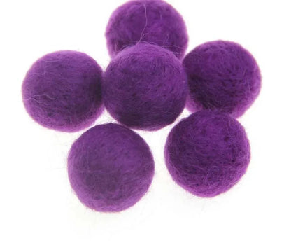 Round Wool Felt Balls - 20mm Mixed Color Pom Poms for DIY Crafts Home Decoration 10pcs Pack