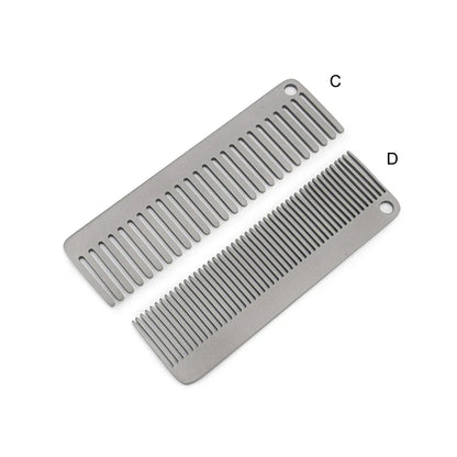 Small Titanium Alloy Portable Comb – Outdoor Camping Keychain Tool & Accessories