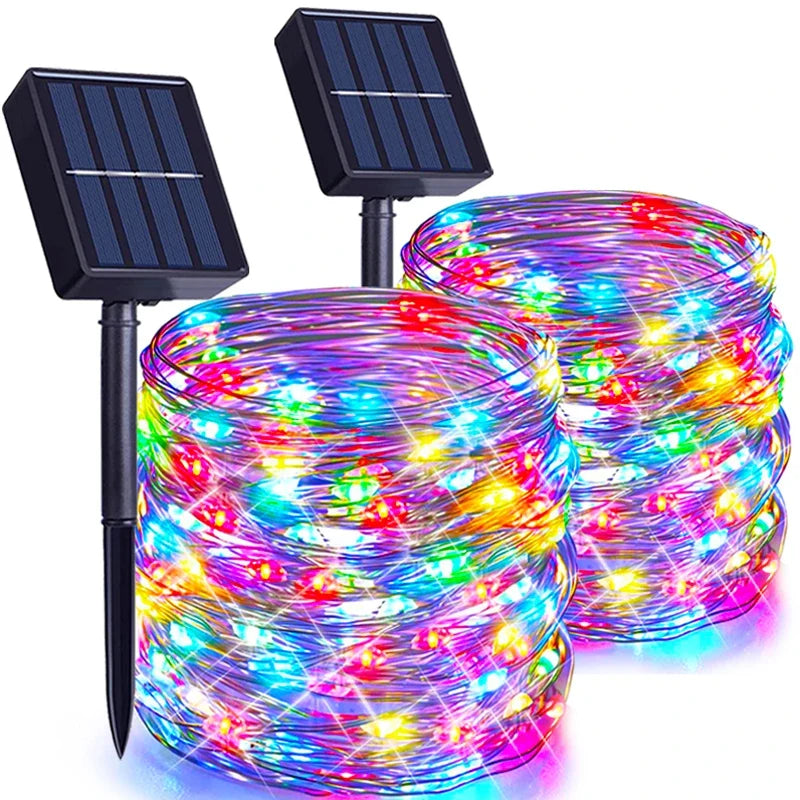 Solar LED String Lights - Waterproof Outdoor Garden, Patio & Christmas Decor