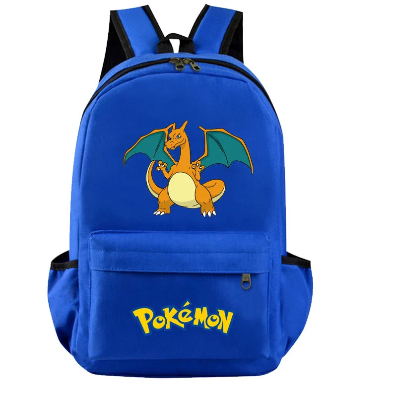 Pokemon Kids Backpack — Pikachu, Charizard, Bulbasaur, Snorlax & Eevee Schoolbag Cartoon Gift