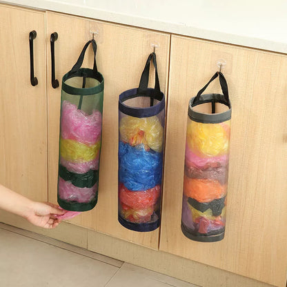 Wall-Mounted Kitchen Grocery Bag Dispenser - Plastic Bag Holder and Organizer for Home, Ideal for Trash and Garbage Bag Storage