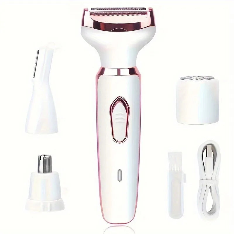 4-in-1 Electric Lady Shaver – Painless Cordless Body Hair Removal Epilator & Trimmer, Perfect Gift for Women