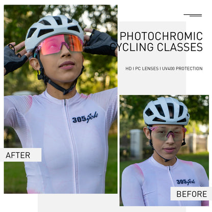 SCVCN Photochromic Sunglasses for Cycling & Outdoor Sports - Men & Women's MTB Climbing Eyewear, Driving Bicycle Goggles