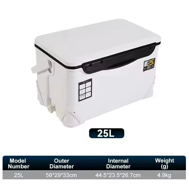 Fishing Cooler Box - Portable Insulated Fish Storage & Tackle Gear Box with Air Holes