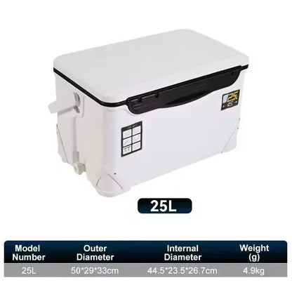 Fishing Cooler Box - Portable Insulated Fish Storage & Tackle Gear Box with Air Holes