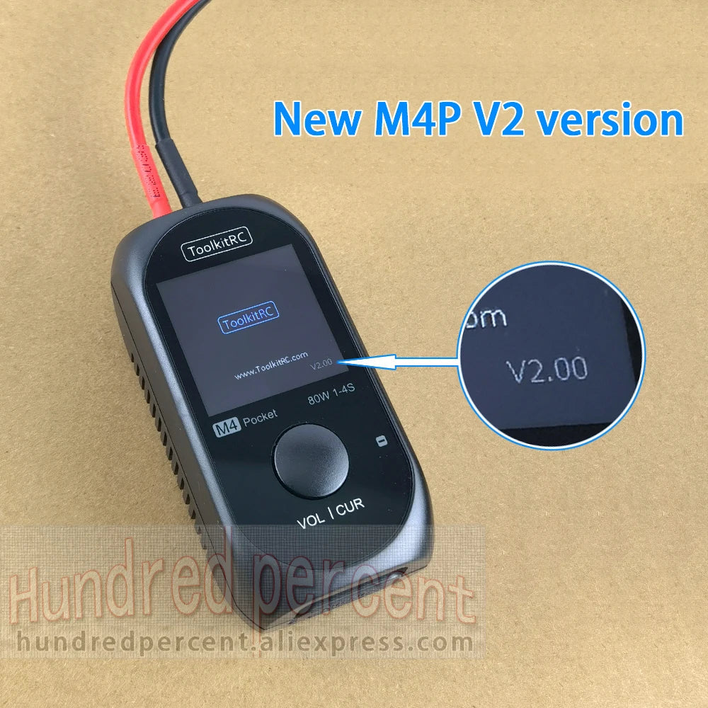 ToolkitRC M4Pocket V2 80W Mini Smart Charger – 5A Compact Outdoor USB-C Charger with XT30/XT60 Output for 1-4S LiPo, LiHV & LiFe Batteries