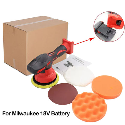 Cordless Car Polisher – 8 Gear Adjustable Electric Waxing, Sanding & Sealing Glaze Tool, Fits Makita/Dewalt/Milwaukee 20V Battery