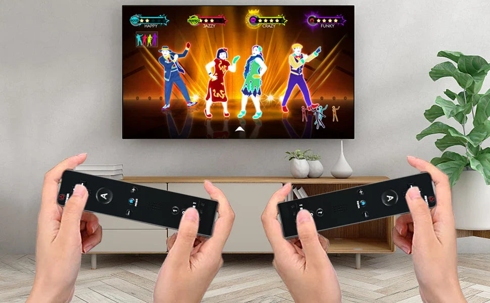 2-in-1 Nintendo Wii Controller Set | Wireless Remote Gamepad with Motion Plus Joystick & Silicone Case