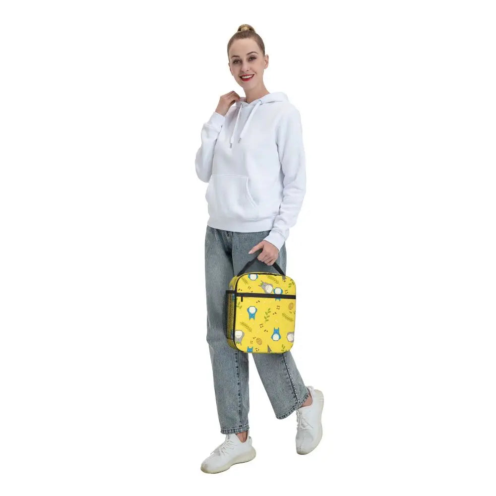 Totoro Miyazaki Anime Insulated Lunch Tote Bag – Portable Thermal Cooler for School & Office