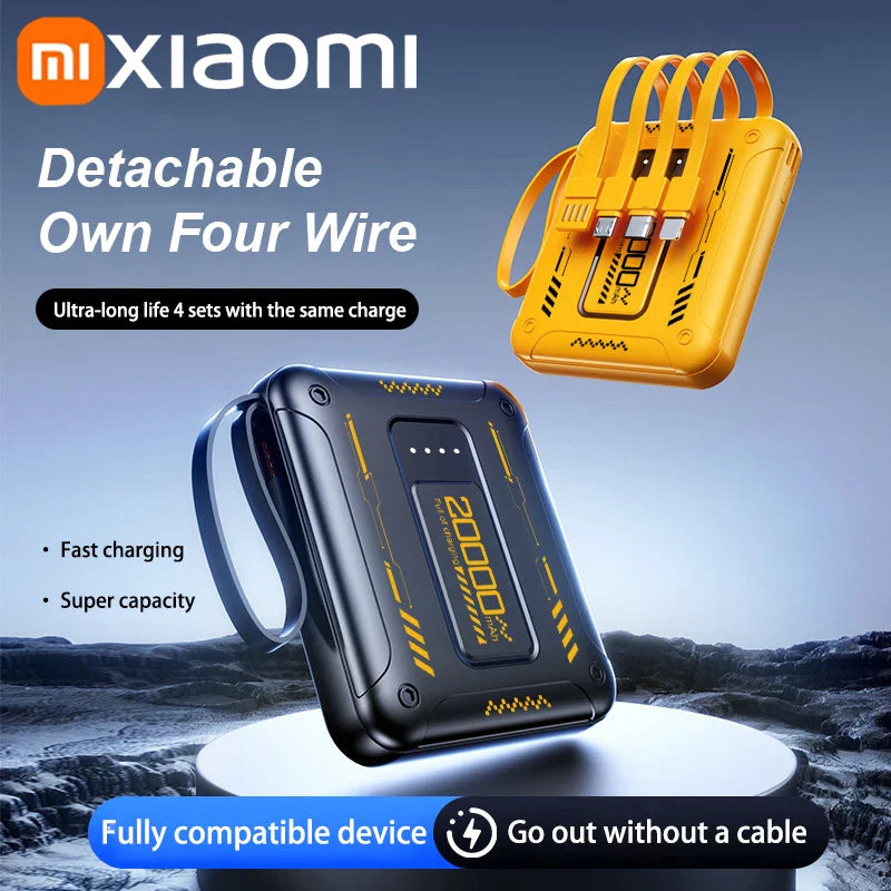 Xiaomi 50000mAh Mini Power Bank – Compact 4-in-1 High Capacity Charger with QC3.0 & PD20W for iPhone